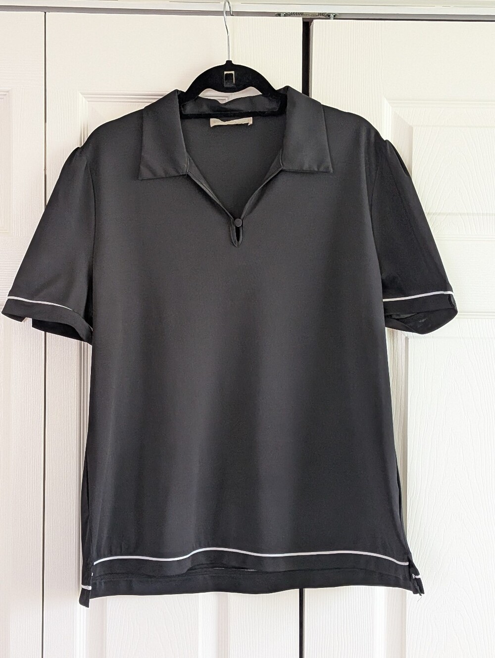 2x Belle Poque Black Short-Sleeve Polo Shirt